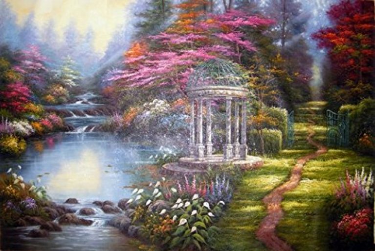 AMountletstore the garden of prayer a gazebo flower footpath stream ...