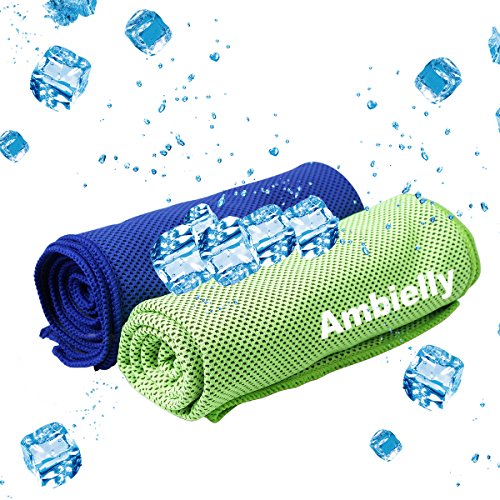 Ambielly Cooling Towel for Instant Relief,2Pack(40″x12″) Stay Cool