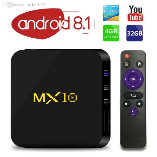 MX10 4GB 64G/32GB Android 8.1 TV Box RK3328 Rockchip 4K Ultra HD WiFi ...