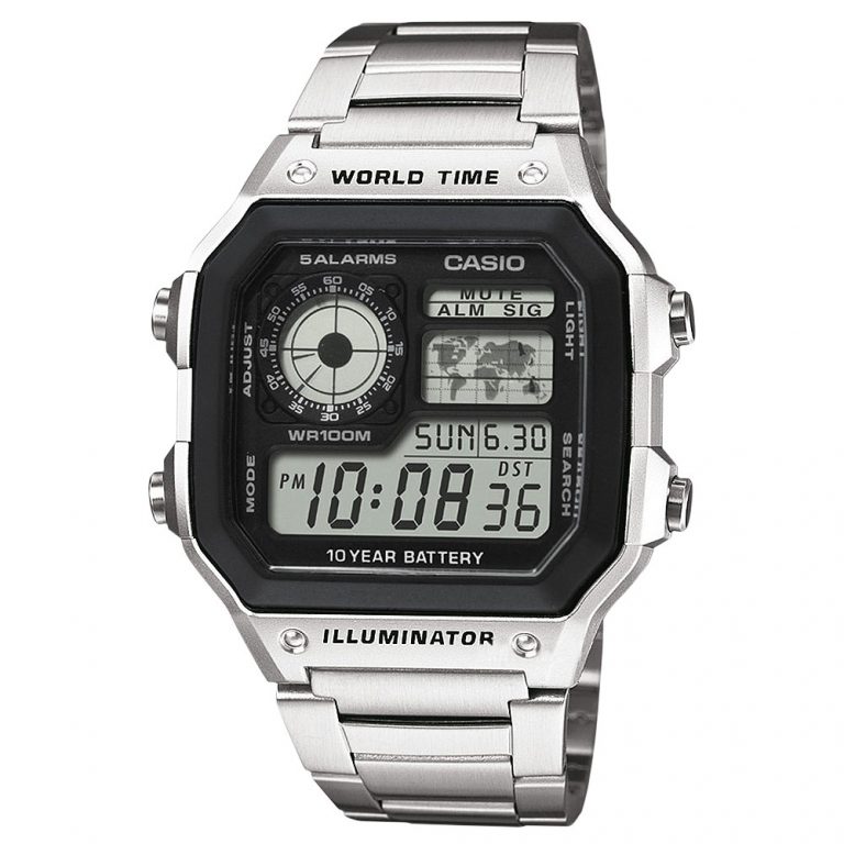 Casio Digital LCD Watch with World Time, 5x Alarms, Timer and Stopwatch