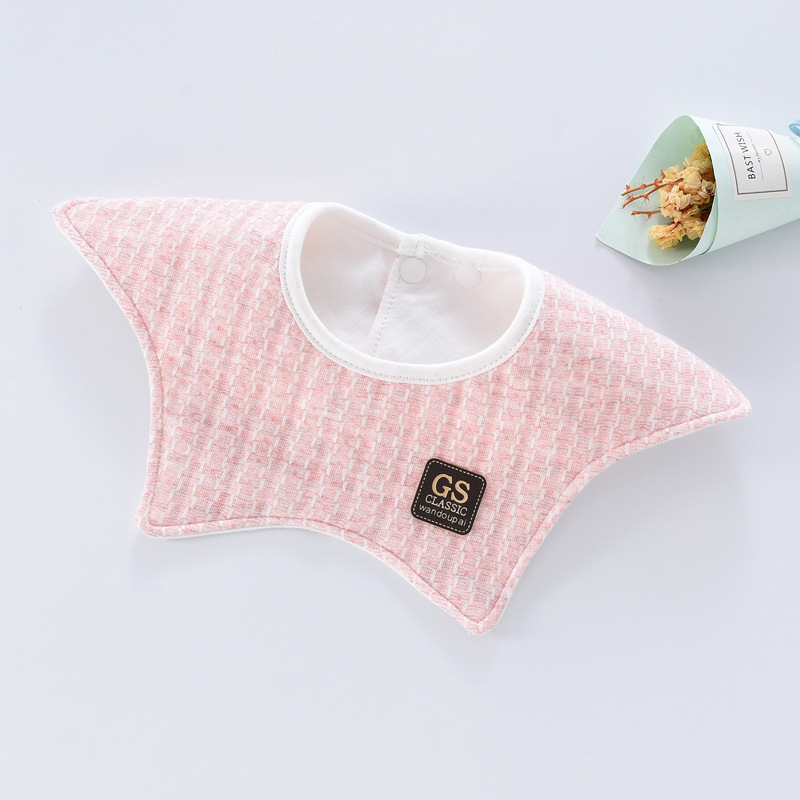Soft Round Baby Bibs Cotton Burp 360 Degree Cloths Pink Infant Baby ...
