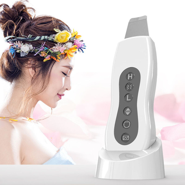 Ultrasonic Skin Cleaner Scrubber Face Cleaning Acne Removal Spa Vibration Massager Facial Lift