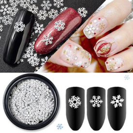White Snowflakes Nail Art Stickers