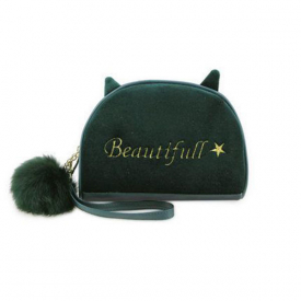 Velvet Large Capacity Cute Travel Cosmetic Bags