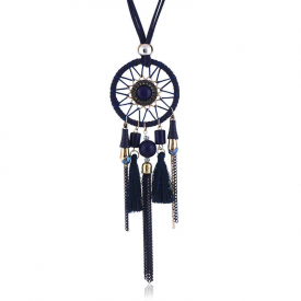 Ethnic Tassels PendantChain Charm Necklace Vintage Jewelry