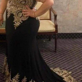 Black Mermaid Trendy Plus Size Prom Dresses Cheap