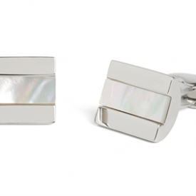 Chunky Half Barrel Mother Of Pearl Cufflinks