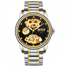 New Fashion Men Business Steel Band Machinery Watch