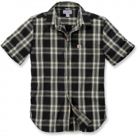 Carhartt Mens Short Sleeve Essential Open Collar Plaid Shirt L – Chest 42-44′ (107-112cm)