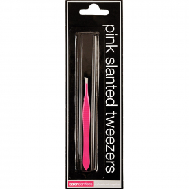 salon services tweezers slanted pink