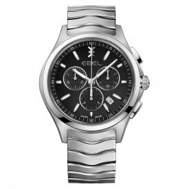 Ebel 1216342 Men's Wave Swiss Quartz Chronograph Wristwatch