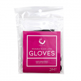 Colortrak Reusable Latex Gloves Black – Medium