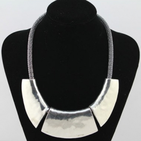Snake Chain Silver Chunky Choker Necklace
