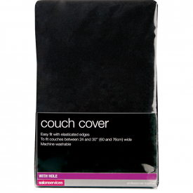 Salon Services Couch Cover With Hole Black