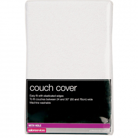Salon Services Couch Cover With Hole White