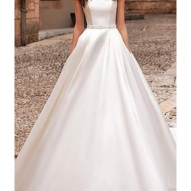 A-Line Dresses White Boho Beach Wedding Dress