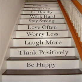 Quote Wall StickerEnjoy Life Staircase Decorative Decal