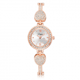 Lvpai P858 Trendy Simple Temperament Bracelet Love Diamond Compact Watch