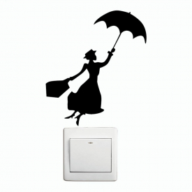 KG-238 Mary Poppins Silhouette Switch Sticker