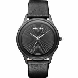 Police 15524JSB-02 Men's Salerno Black Dial Wristwatch