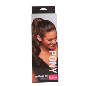 hairdo 23″ long wave wrap around pony hair piece r4/ midnight brown