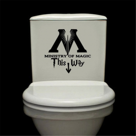 Toilet Door Decor Decal Harry Potter Parody Decor Harry Potter Sticker Wall