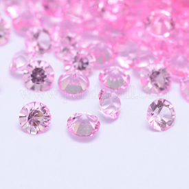 Diamond Faceted Resin Cabochons, PearlPink, 3x2mm; about 72000pcs/bag