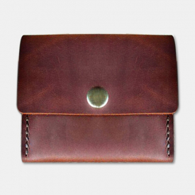 Men Genuine Leather Retro Card Case Organizer Wallet