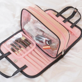 Women Removable Solid Cosmetic Storage Bag