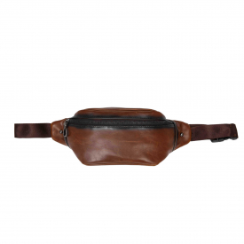 Men Faux Leather Waist Bag Outdoor Phone Crossbody Chest Bag