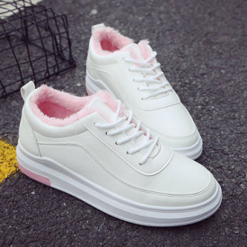 Lace Up Fur Inside Sneakers