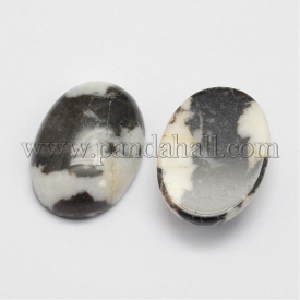 Natural Zebra Jasper Cabochons, Oval, 25x18x7~10mm.