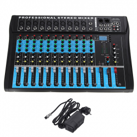 12 Channel Mixing USB Console Bluetoot Professional Live Studio Audio Mixer