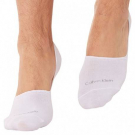 Calvin Klein 2-Pack Luca Invisible Socks – White M/L