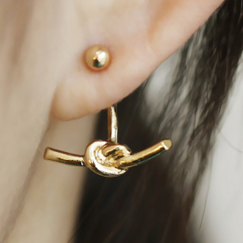 Knot Design Alloy Earrings