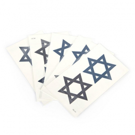 5pcs Temporary Tattoo Water Stickers Flower Cats English Metal Pattern Body Art