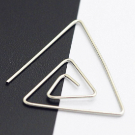 Hollow Out Spiral Triangle Earrings