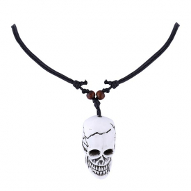 Resin Skull Pendant Necklace