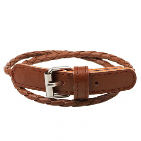 Faux Leather Woven Wrap Bracelet