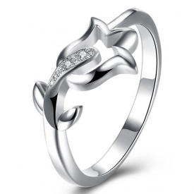 Rhinestone Flower Ring