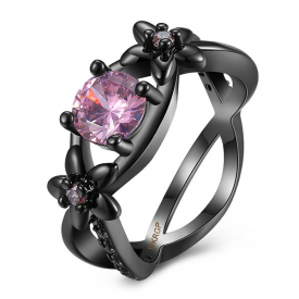 Rhinestone Vintage Flower Ring