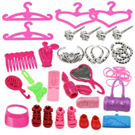 42pcs Kids Miniature Pretend Play Accessories Toy