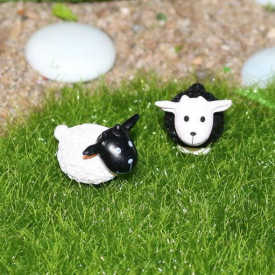 2pcs Lovely Micro-Landscape Decoration PVC Toys Sheep Design