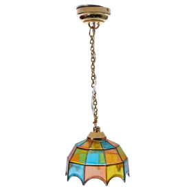 Tiffany Style Stained Glass Hanging Lamp Mini Ceiling Pendant Fixture