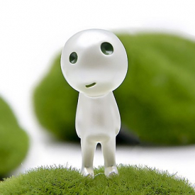 Cartoon Style Resin Doll Toy Luminous Decoration for Potted Flower