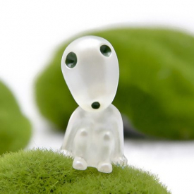 Cartoon Style Resin Doll Toy Luminous Decoration for Potted Flower