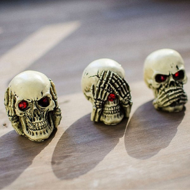 Creative Skull Style Resin Desk Decoration 3PCS