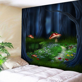 Fantasy Forest Print Wall Hanging Tapestry