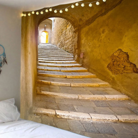 Brick Tunnel Printed Waterproof Wall Hanging Tapestry
