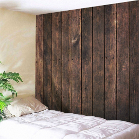 Retro Wood Board Printed Wall Hanging Tapestry